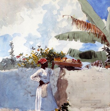 watercolor landscape Painting - Rest Winslow Homer watercolor